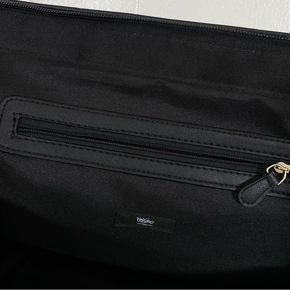 Mossimo Faux Leather Shoulder Bag Zip Black - Picture 8 of 12